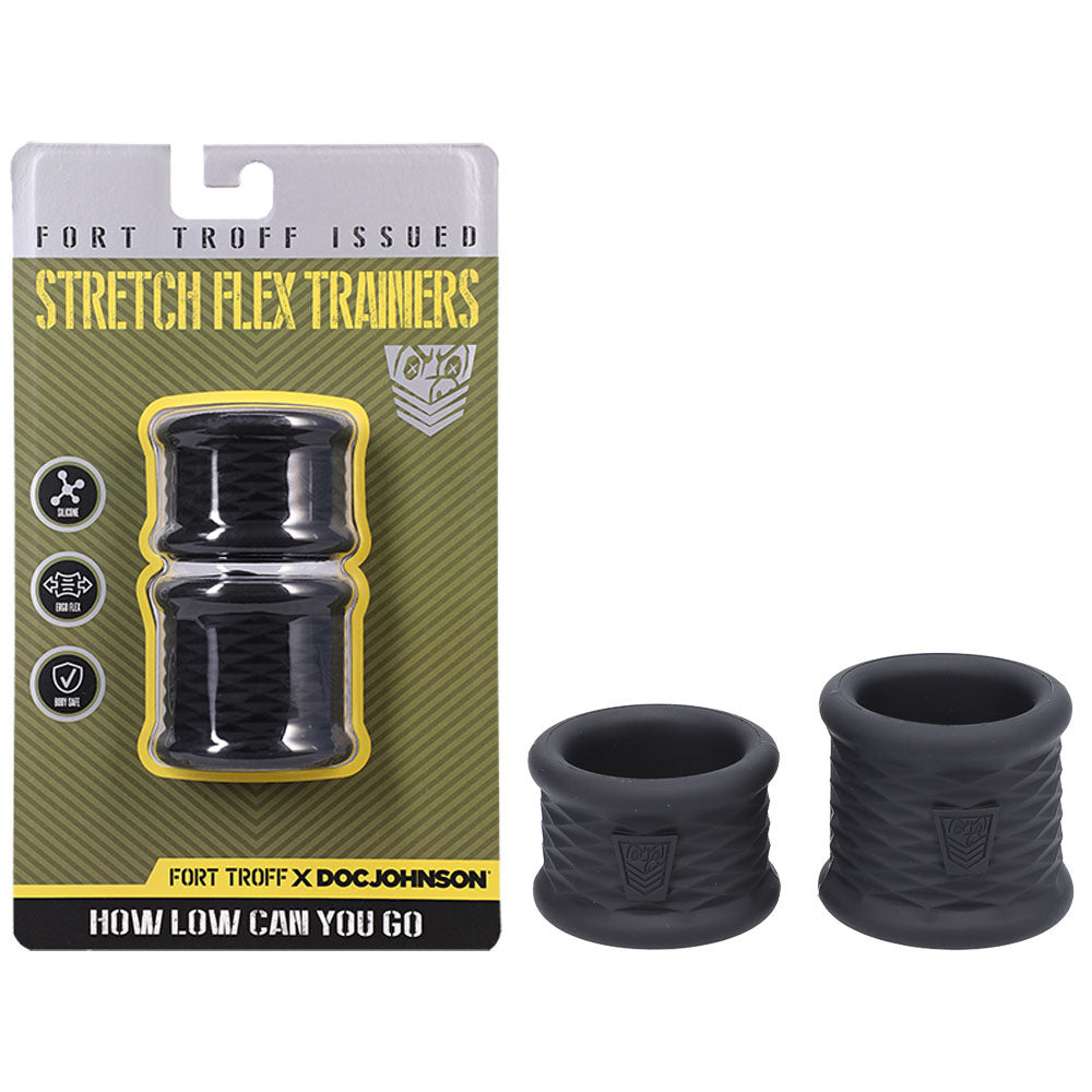 Fort Troff - Stretch Flex Trainers - Black Ball Stretchers - Set of 2 Black - Club X