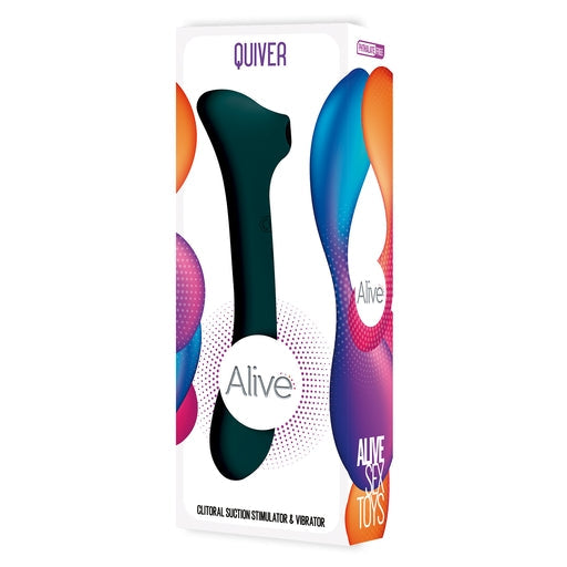 Alive Quiver Suction and Vibration Teal shots