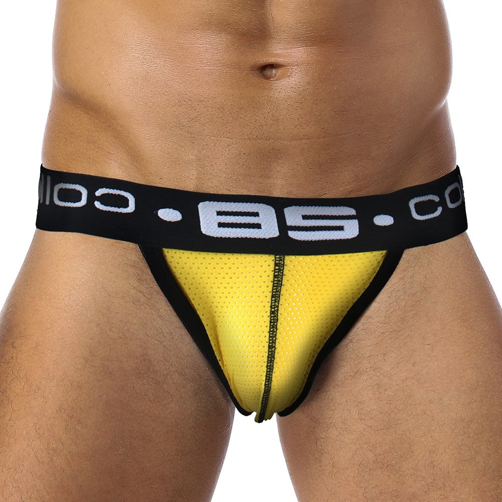 Club Jox Jockstrap 85 Collection Perforated Pouch Yellow  - Club X