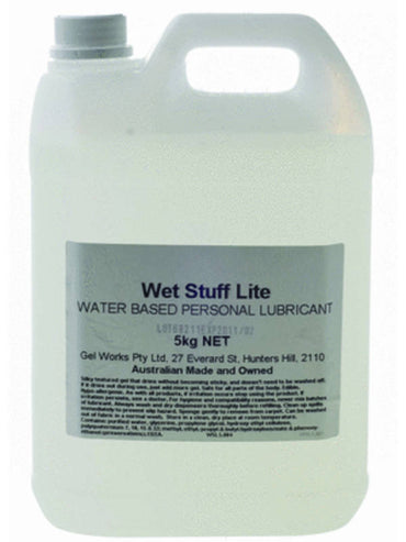 Wet Stuff Lite - 5kg Bottle - Water Based Lubricant - 5 kg Tube Wet Stuff