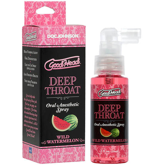 GoodHead Deep Throat Spray - Wild Watermelon - Wild Watermelon Flavoured Deep Throat Spray - 59 ml Bottle Doc Johnson