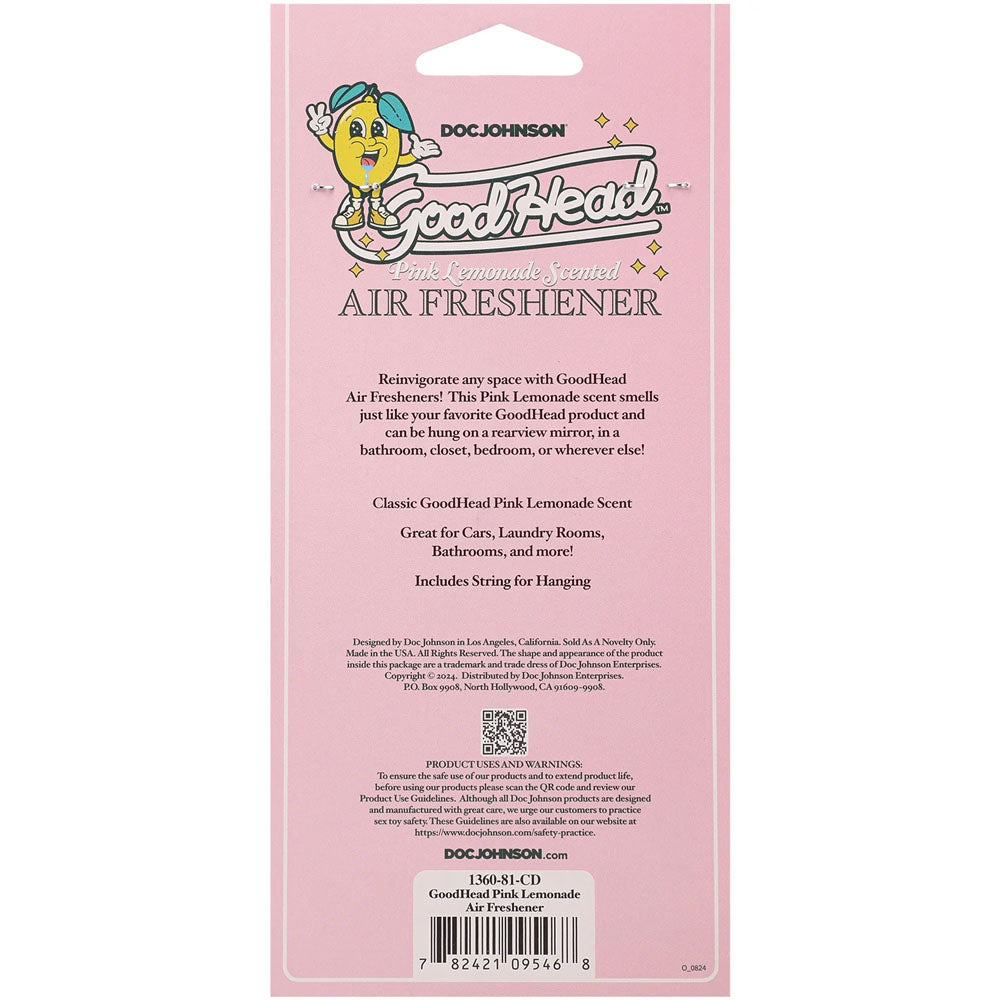 GoodHead Air Freshener - Pink Lemonade - Pink Lemonade Scented Air Freshener Doc Johnson