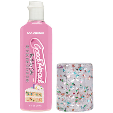 GoodHead Birthday Blowjob Kit - Birthday Cake GoodHead Glide with Helping Head Stroker Doc Johnson