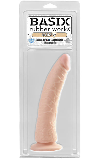 Basix Rubber Works Slim 7 - Flesh 17.8 cm (7'') Dong Pipedreams