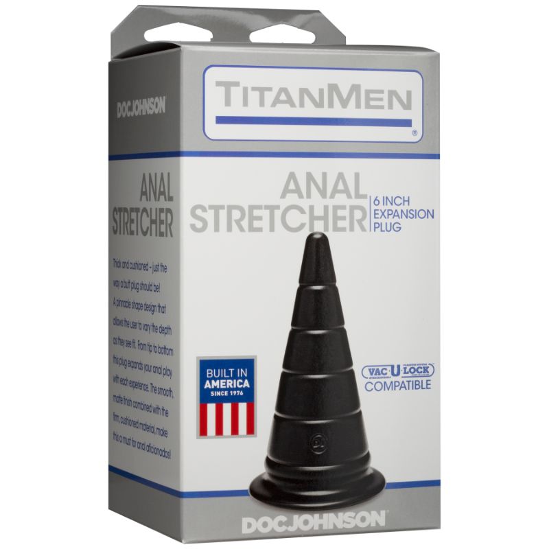 Anal Stretcher 6in Expansion Plug Black TitanMen