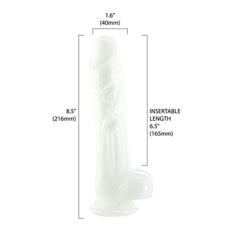 Pearl Dildo 8.5in Pearl White Addiction