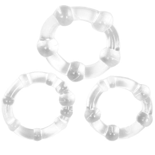 Club X Stay Hard Beaded Cockrings 3 Pack - Club X