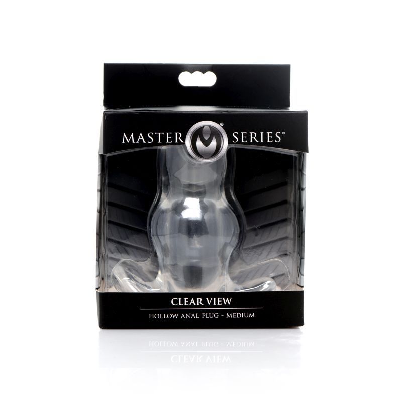 Clear View Hollow Anal Plug Medium Master Series