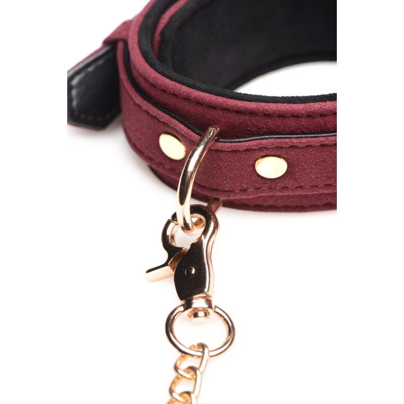 6 Pc Velvet Bondage Set Burgundy Master Series