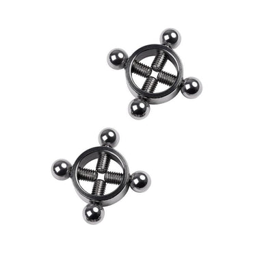 Silver Metal 2 Pc Nipple Clamps Metal
