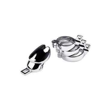 Silver Metal Chastity Cage Adjustable Metal