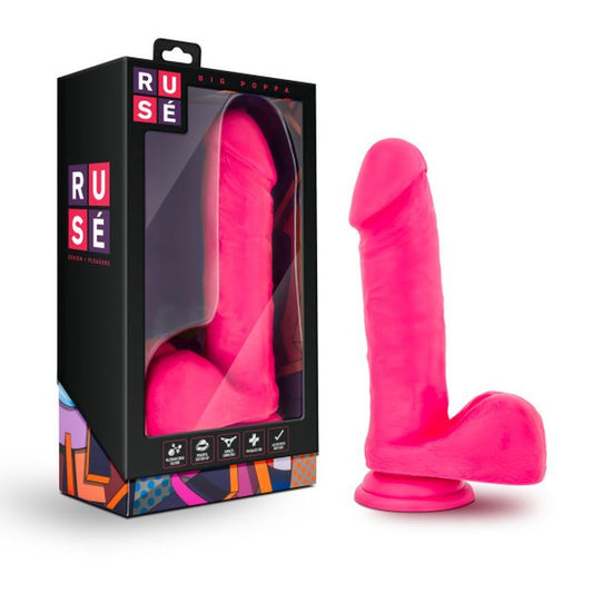 Ruse Big Poppa Hot Pink Dildo Ruse
