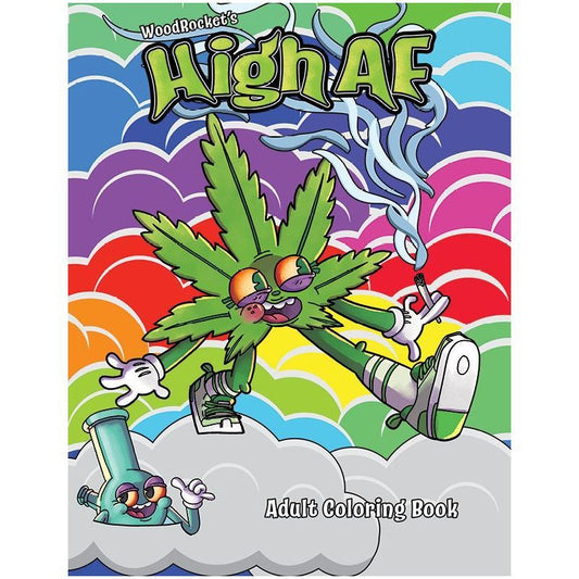 High AF Colouring Book Wood Rocket