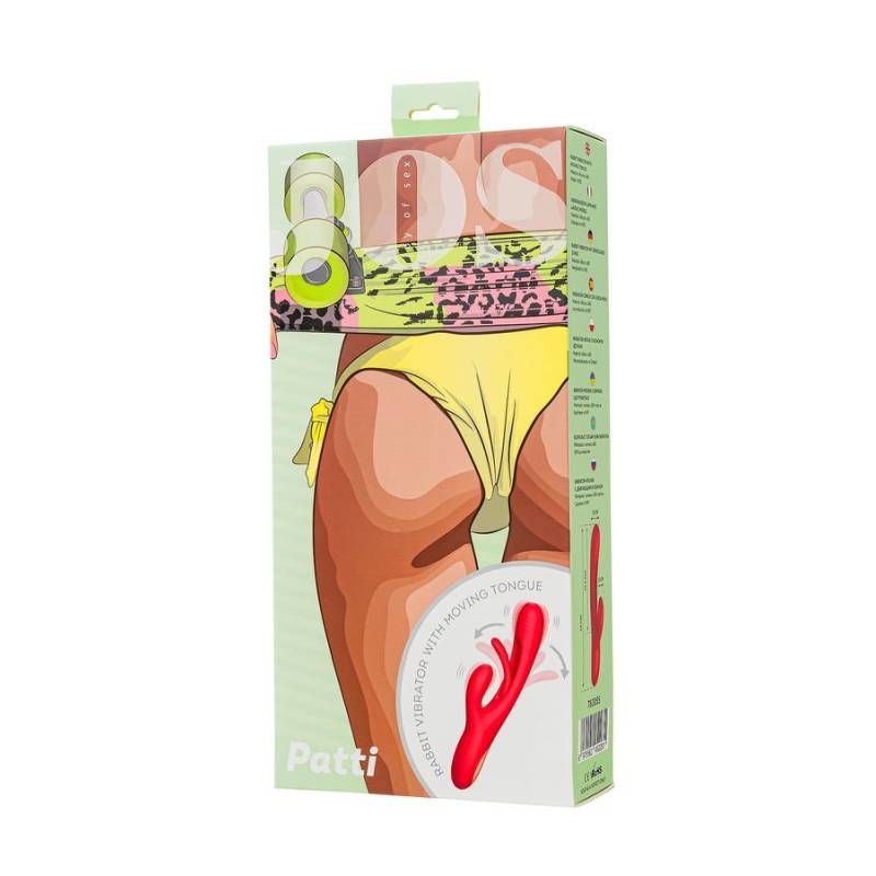 JOS Patti Moving Tongue Rabbit Vibrator Red JOS
