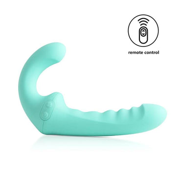 VibraTwin Rechargeable Come Hither Strapless Strap On with Remote Arosum