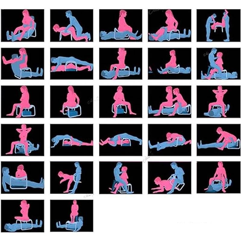 Sex Chair Adjustable Height Pink PU Seat Daytona