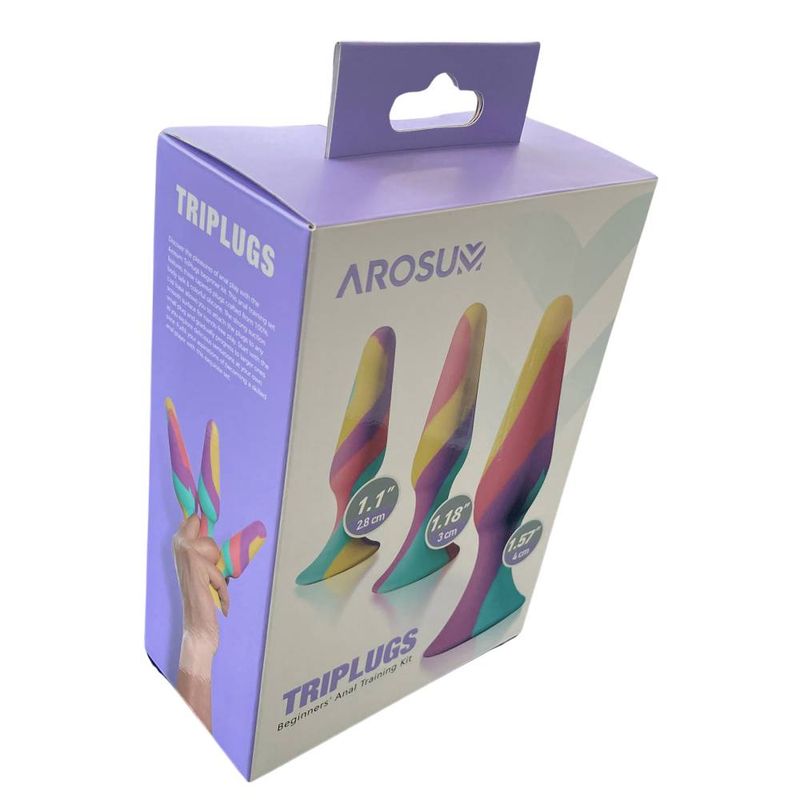 TriPlugs 3 Pc Silicone Anal Training Kit Arosum