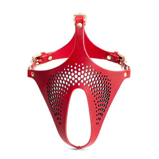 Ex Machina Genuine Leather Mask Red Daytona