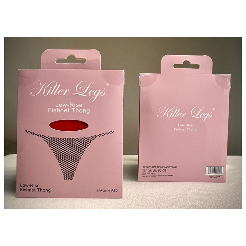 Mesh Net G-String White Killer Legs