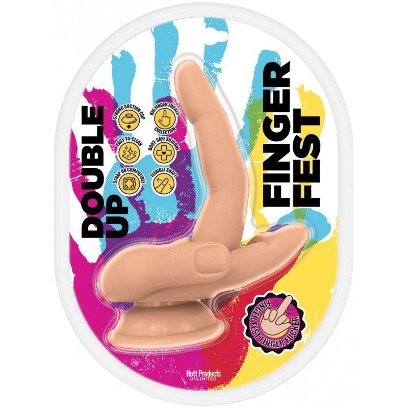 Finger Fest Dildo Double Up Flesh Hott Products
