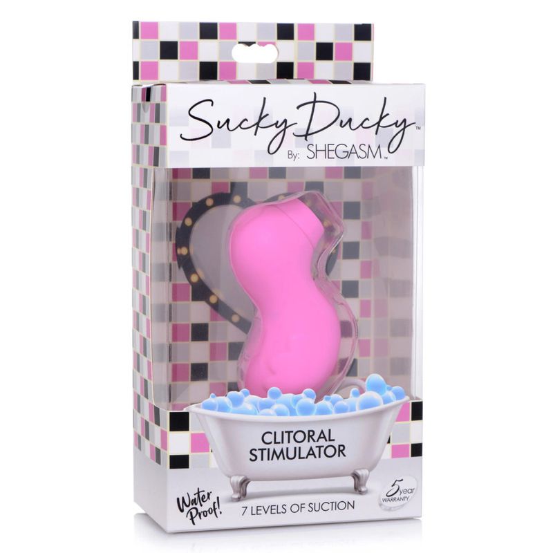 Sucky Ducky Silicone Clitoral Stimulator Pink Shegasm