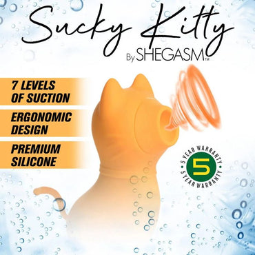 Sucky Kitty 7X Clitoral Stimulator Orange Shegasm