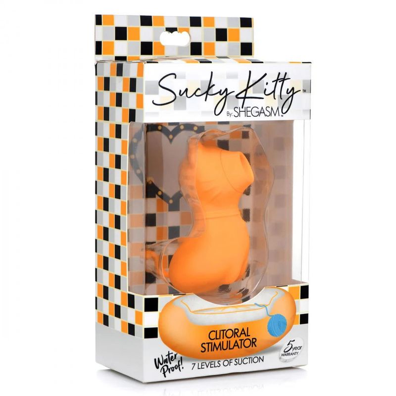 Sucky Kitty 7X Clitoral Stimulator Orange Shegasm