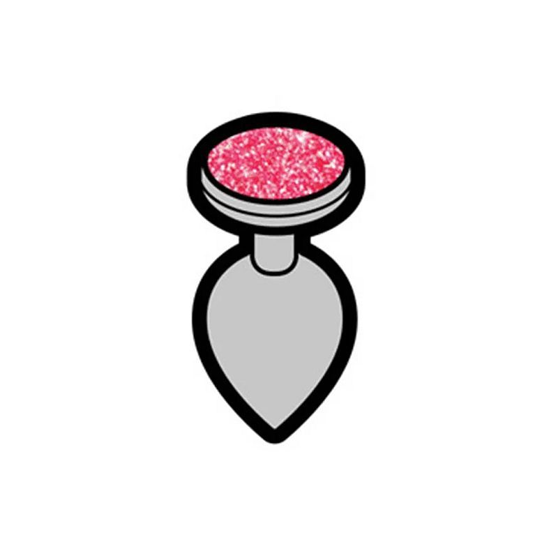 Gem Butt Plug Enamel Pin Wood Rocket