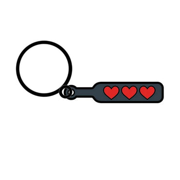 Hearts Paddle Keychain Wood Rocket