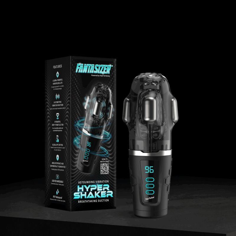 Hypershaker Automatic App Controlled LCD Masturbator Blue Peak Performa