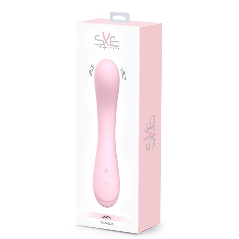 Maya Curve Silicone Vibrator Pink SXE