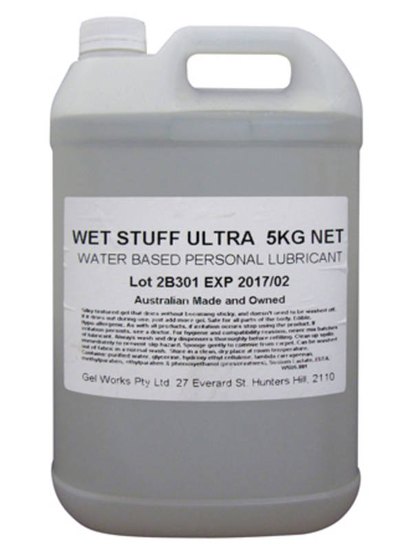 Wet Stuff Ultra Waterbased Personal Lubricant - Bottle (5kg) Gel Works