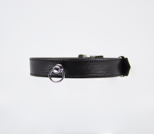 COL011 Lockable Leather Collar - Club X