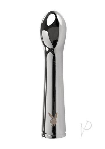 Playboy Pleasure Swoon Rechargeable Vibrator - Silver - ClubX
