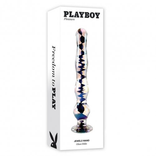 Playboy Pleasure Jewels Wand Glass Dildo - Club X