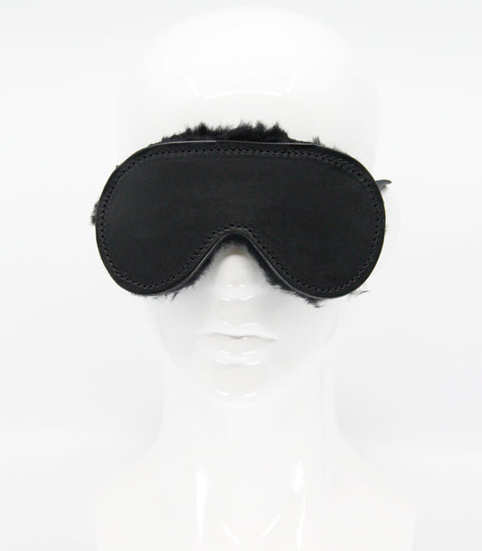 BLI004 Sheepskin Lined Blindfold - Club X