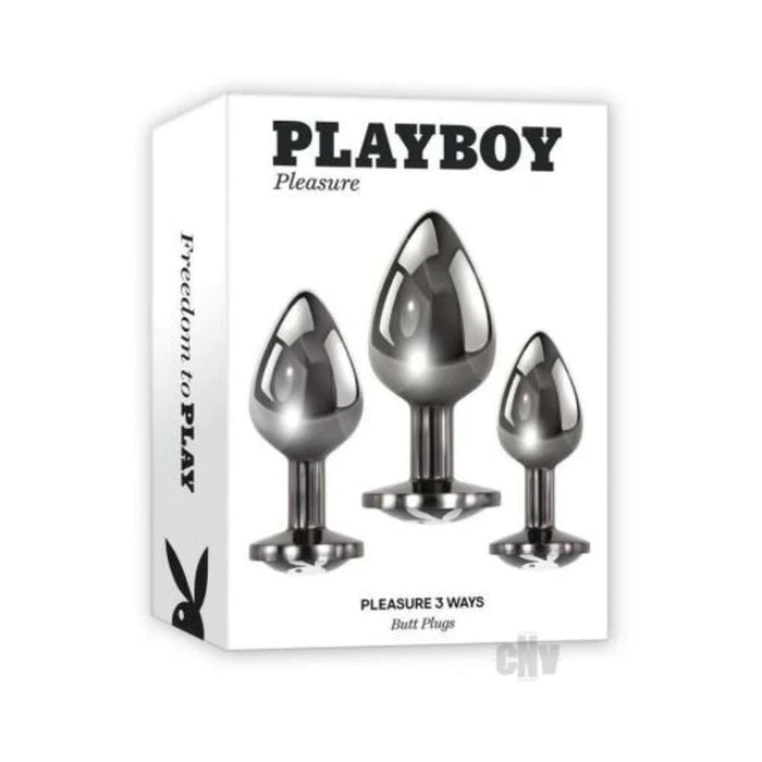 Playboy Pleasure 3 Ways Butt Plug  - Club X