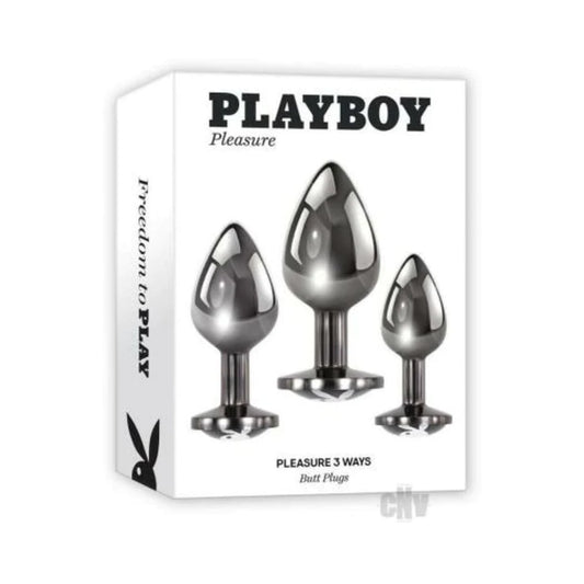 Playboy Pleasure 3 Ways Butt Plug  - Club X