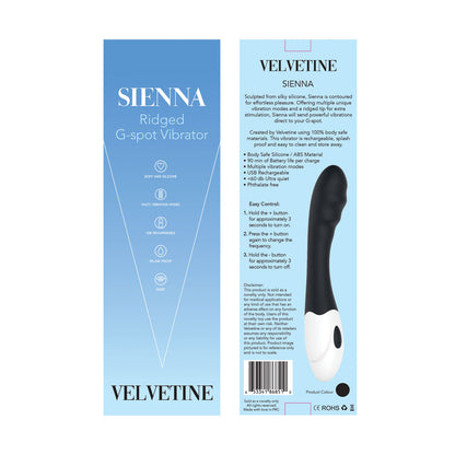 Sienna Black G-Spot Vibrators  - Club X