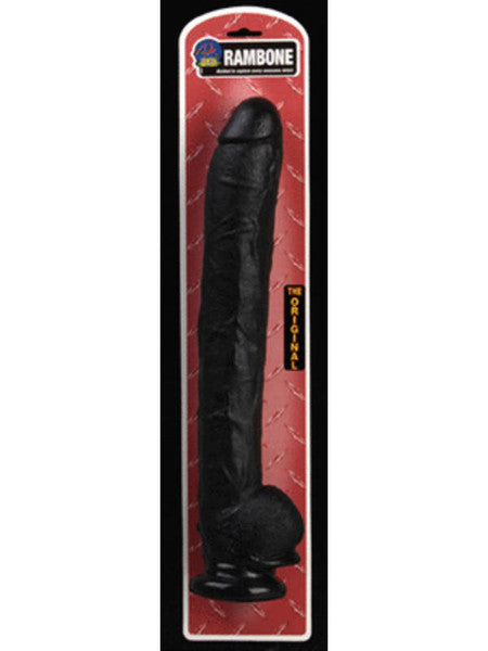 Doc Johnson's Dick Rambone Cock Dildo Black - Club X