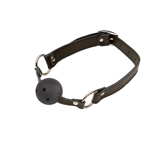 Gag001A Faux Leather Gag With Breathable Ball  - Club X