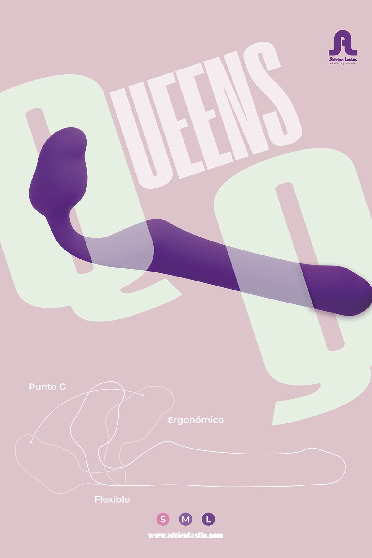 Adrien Lastic Queens Strapless Strapon Purple Medium Adrien Lastic