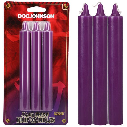 Japanese Drip Candles - Purple - Purple 3-Pack Doc Johnson