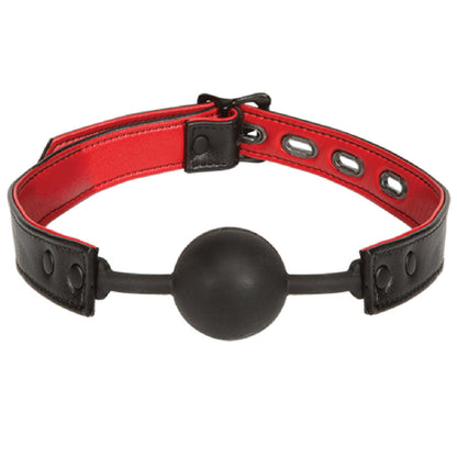 Leather And Silicone Ball Gag