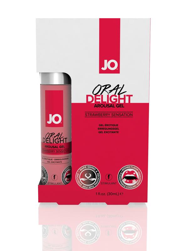 JO Oral Delight Strawberry Arousal Gel 1oz System Jo