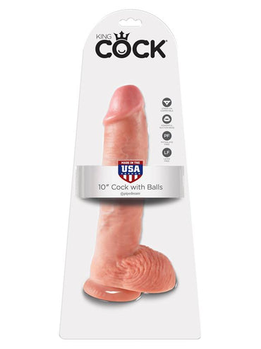 King Cock 10'' Cock With Balls Pipedreams
