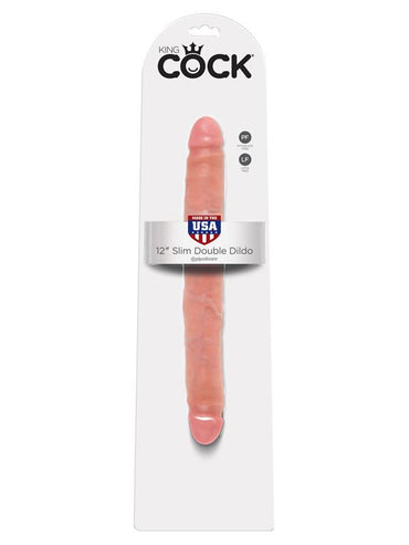 King Cock 12'' Slim Double Dildo Pipedreams