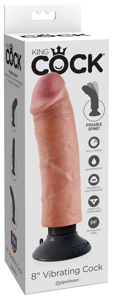 King Cock 8'' Vibrating Cock Pipedreams
