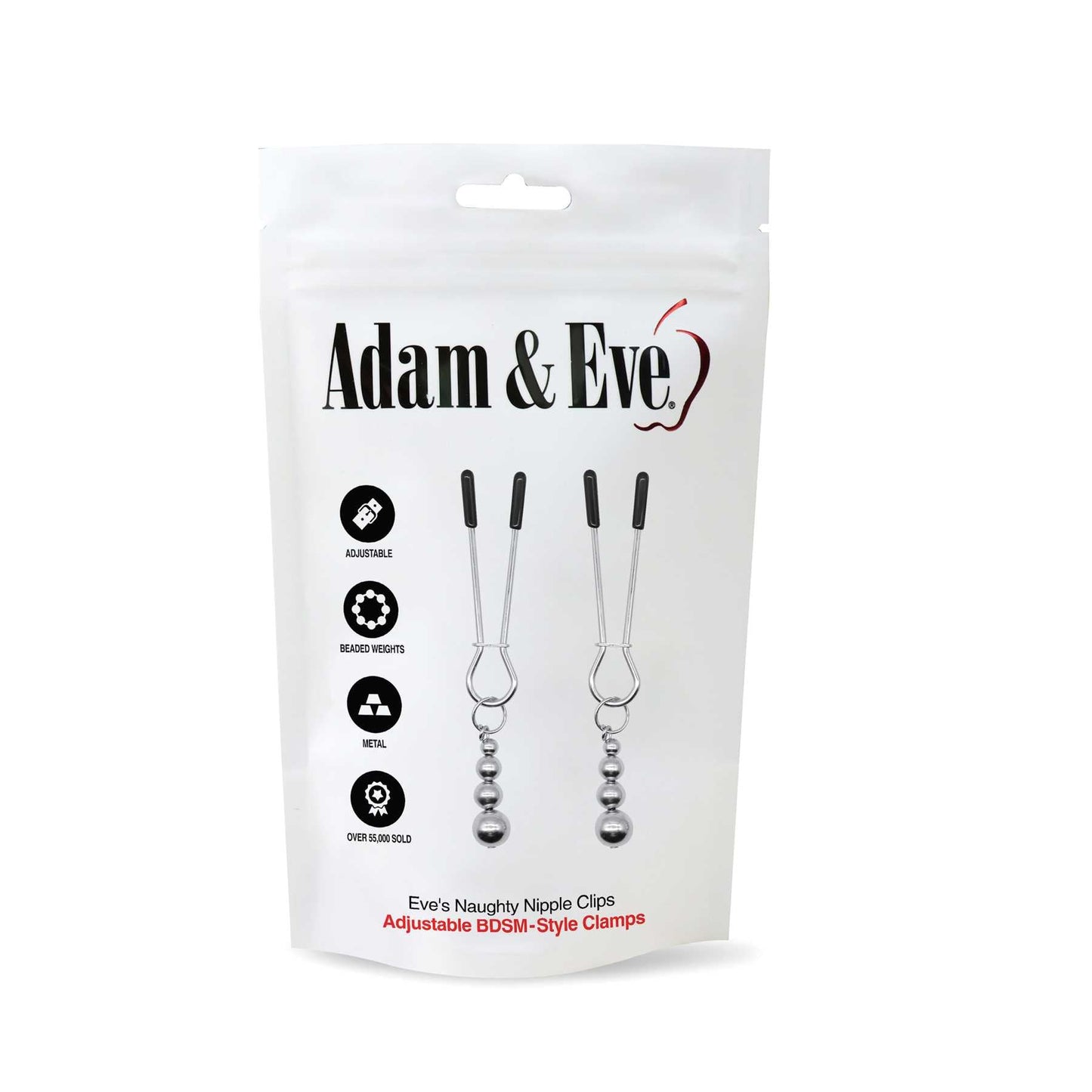 Adam & Eve Eve's Naughty Nipple Clips - Set of 2 Adam & Eve