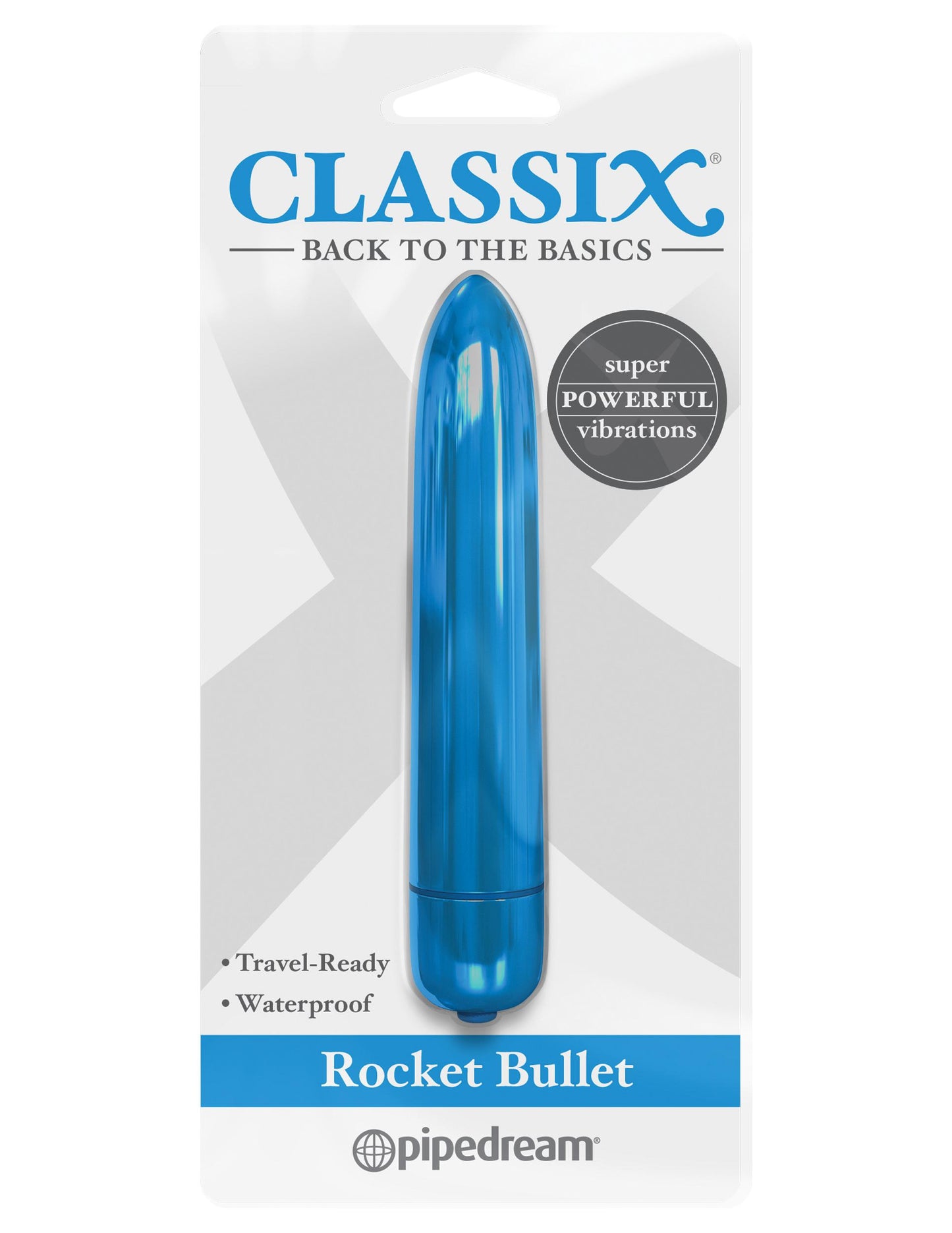 Classix Rocket Bullet - Metallic Blue 8.9 cm Bullet Pipedreams